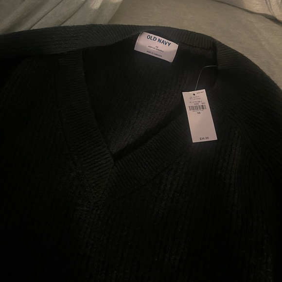 Green V-Neck Sweater - Picture 11 of 14